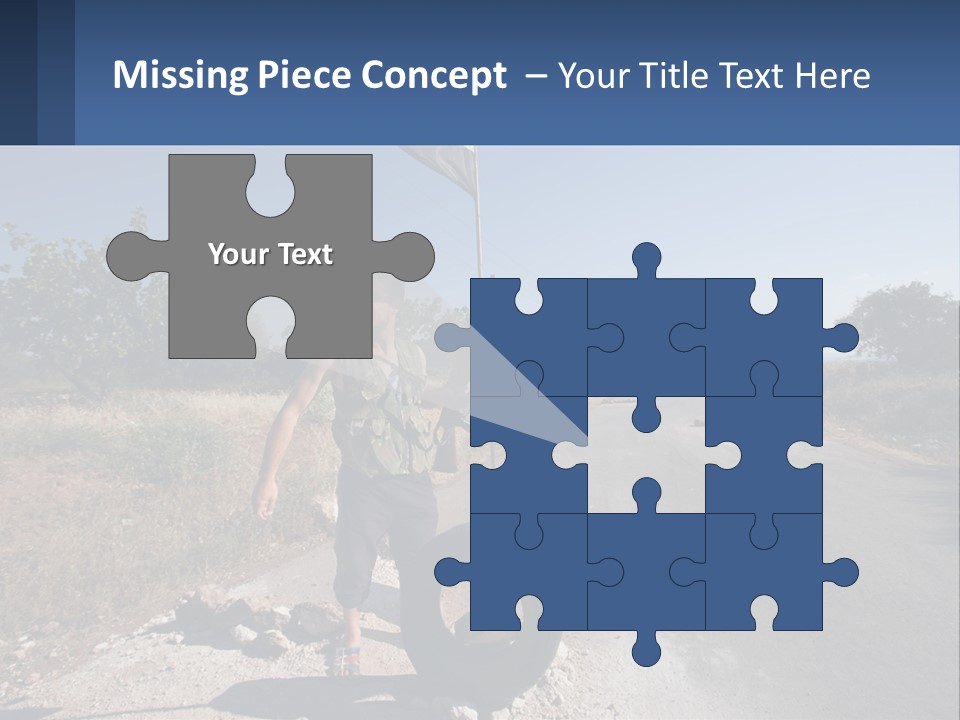 Beach Woman White PowerPoint Template