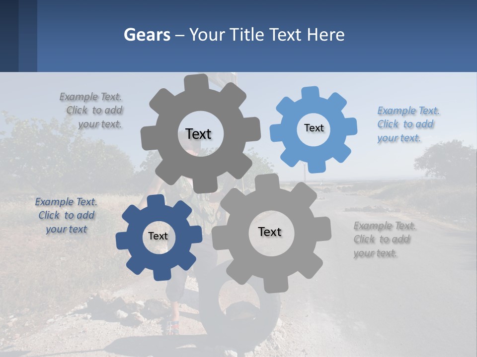 Beach Woman White PowerPoint Template