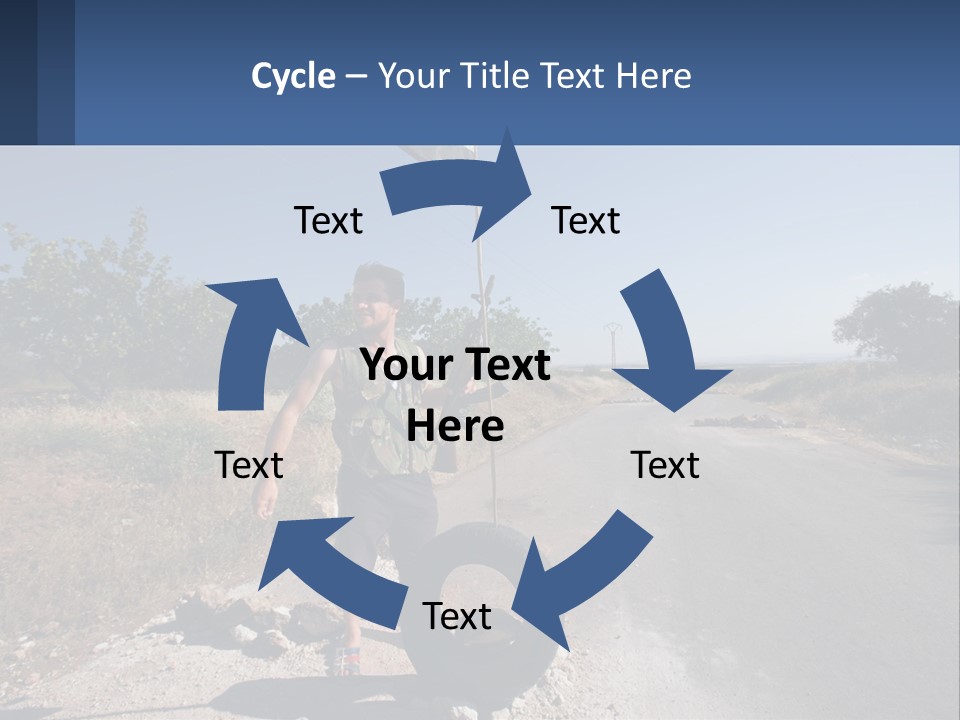 Beach Woman White PowerPoint Template