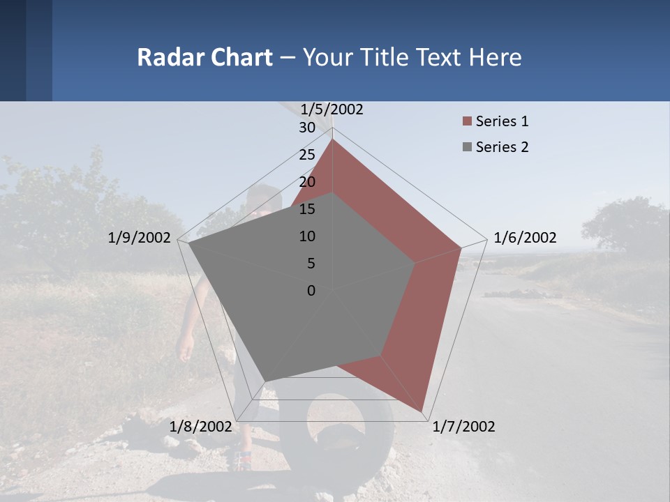 Beach Woman White PowerPoint Template