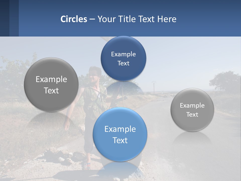 Beach Woman White PowerPoint Template