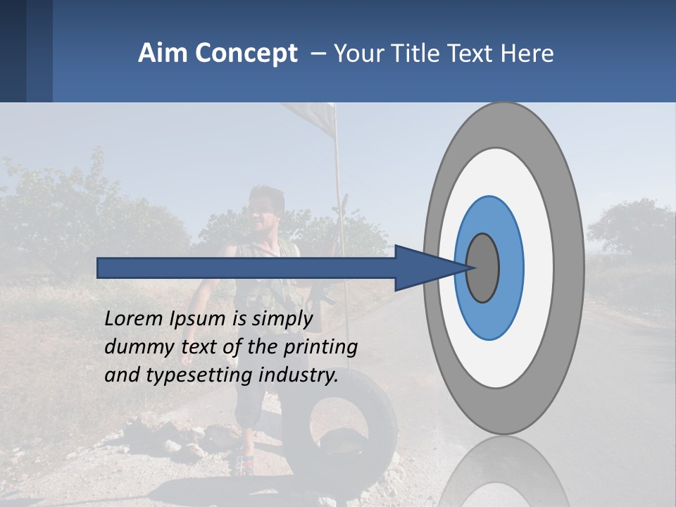 Beach Woman White PowerPoint Template