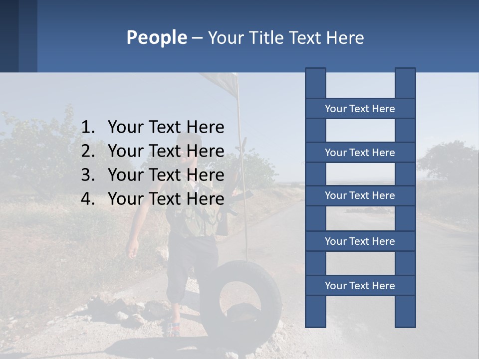 Beach Woman White PowerPoint Template