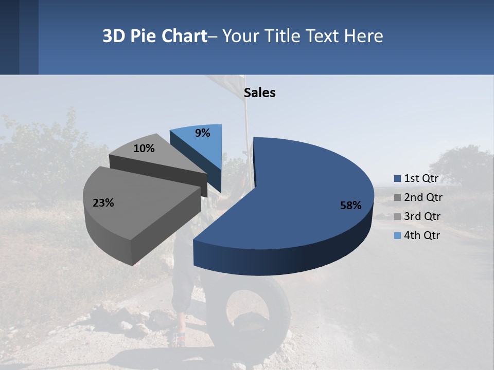 Beach Woman White PowerPoint Template