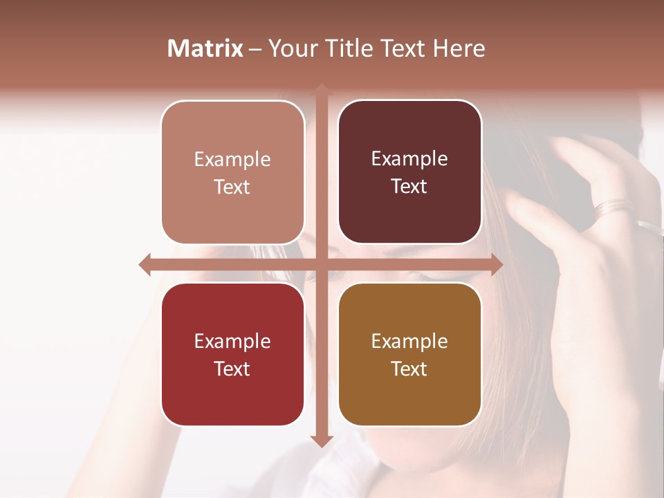 Sunset Woman White PowerPoint Template