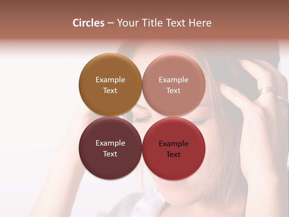 Sunset Woman White PowerPoint Template