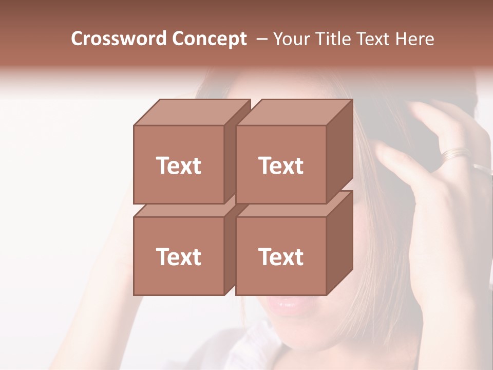 Sunset Woman White PowerPoint Template