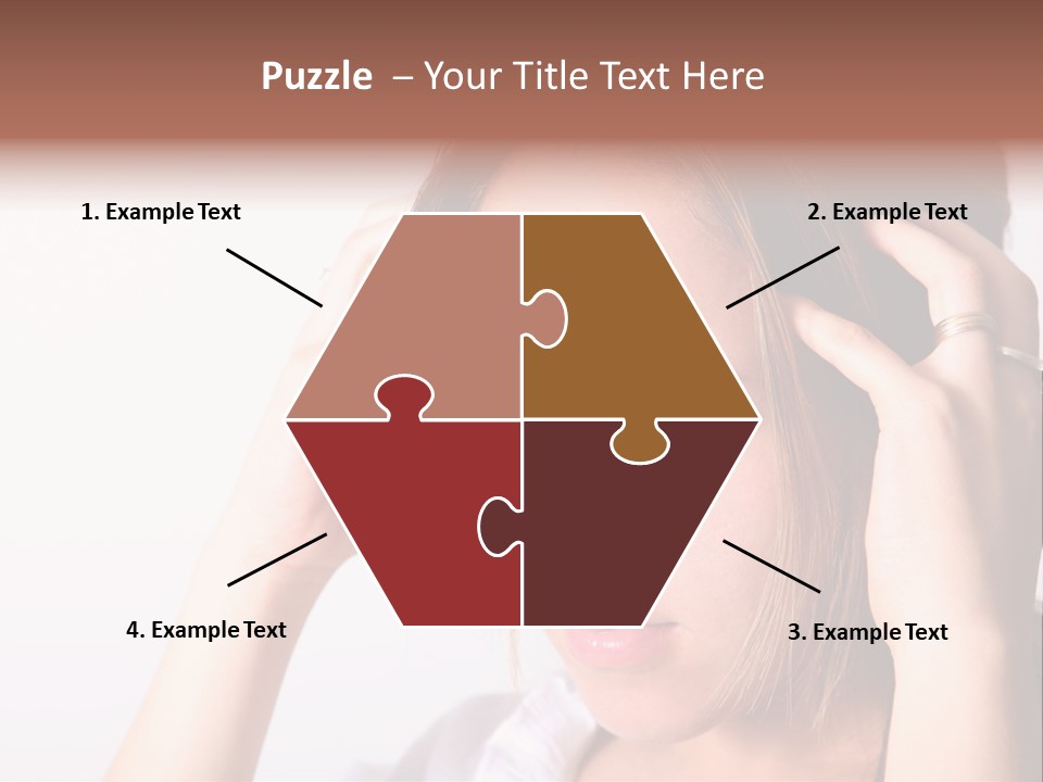 Sunset Woman White PowerPoint Template