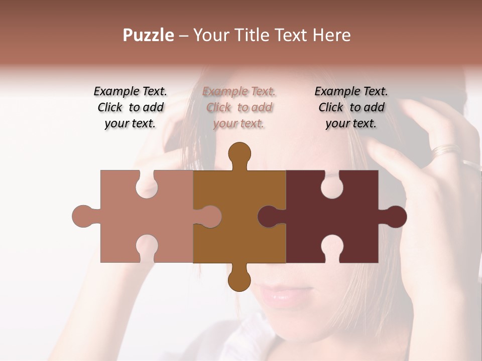 Sunset Woman White PowerPoint Template