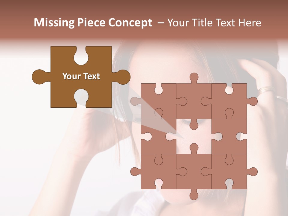 Sunset Woman White PowerPoint Template