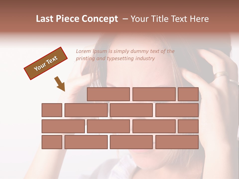 Sunset Woman White PowerPoint Template