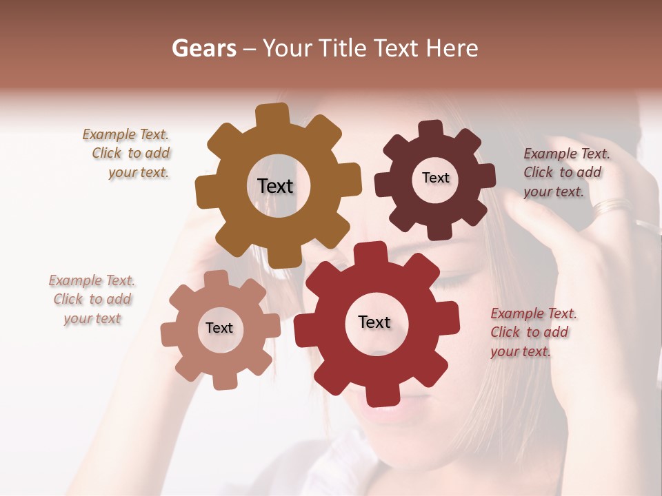 Sunset Woman White PowerPoint Template