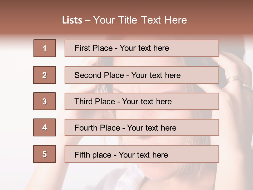 Sunset Woman White PowerPoint Template