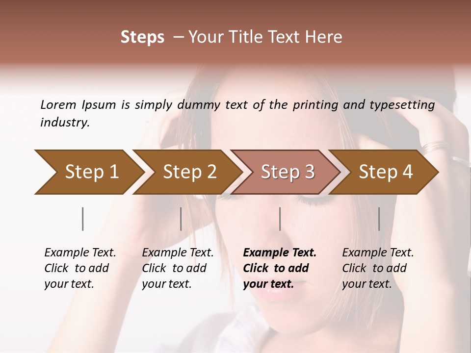Sunset Woman White PowerPoint Template