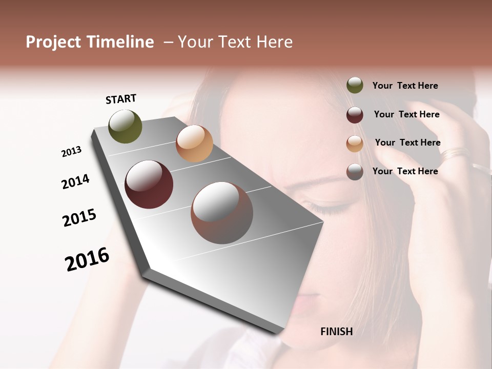 Sunset Woman White PowerPoint Template