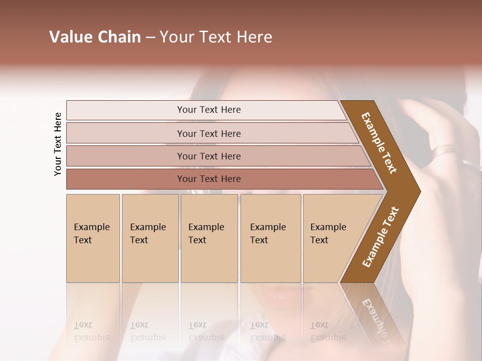 Sunset Woman White PowerPoint Template