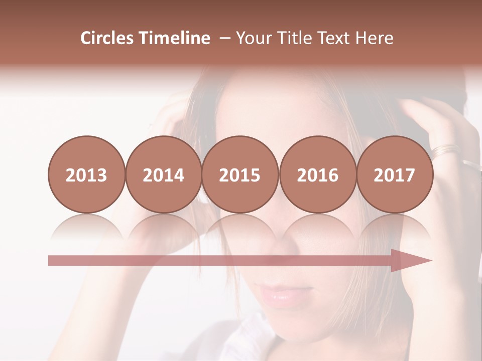 Sunset Woman White PowerPoint Template