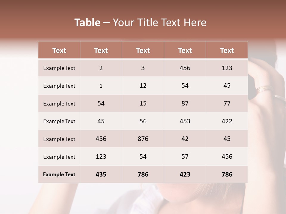 Sunset Woman White PowerPoint Template