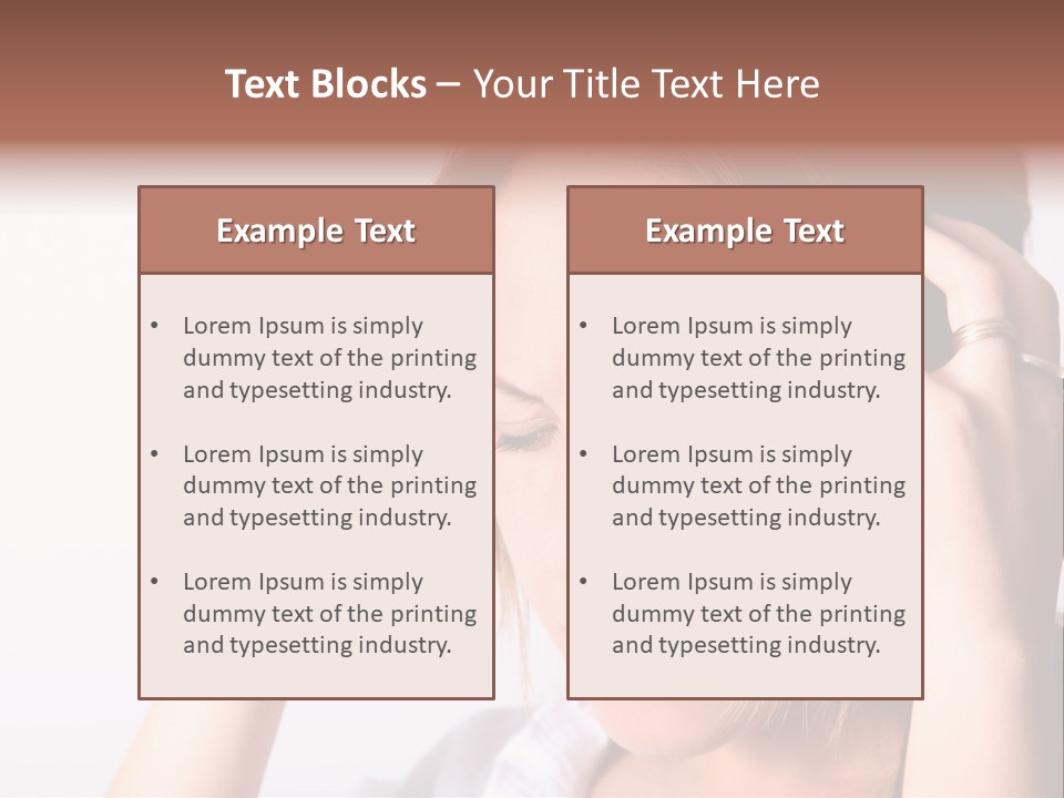 Sunset Woman White PowerPoint Template