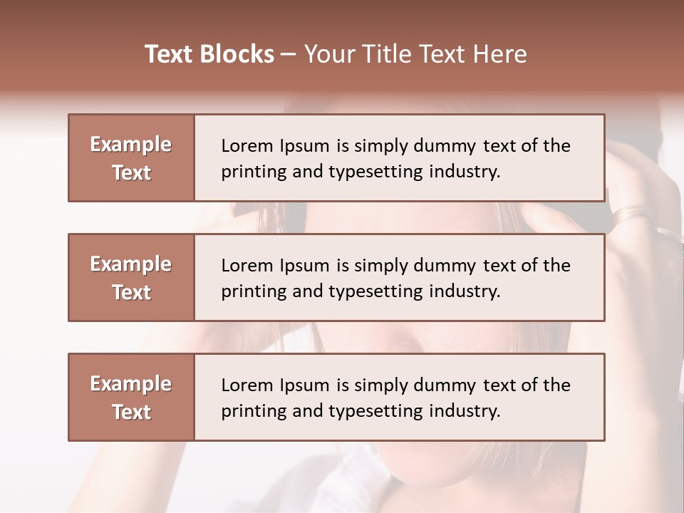 Sunset Woman White PowerPoint Template