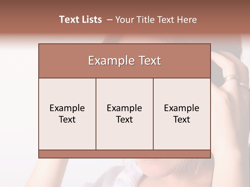 Sunset Woman White PowerPoint Template