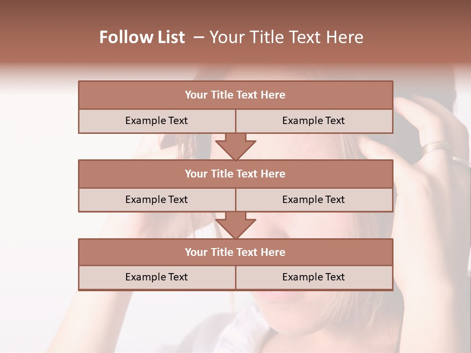 Sunset Woman White PowerPoint Template