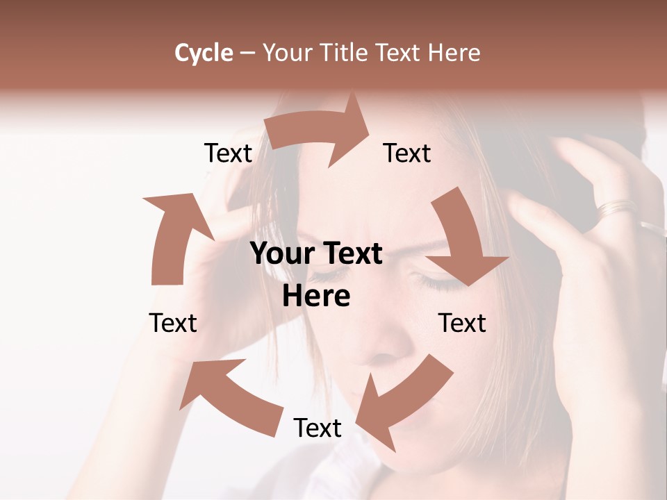 Sunset Woman White PowerPoint Template