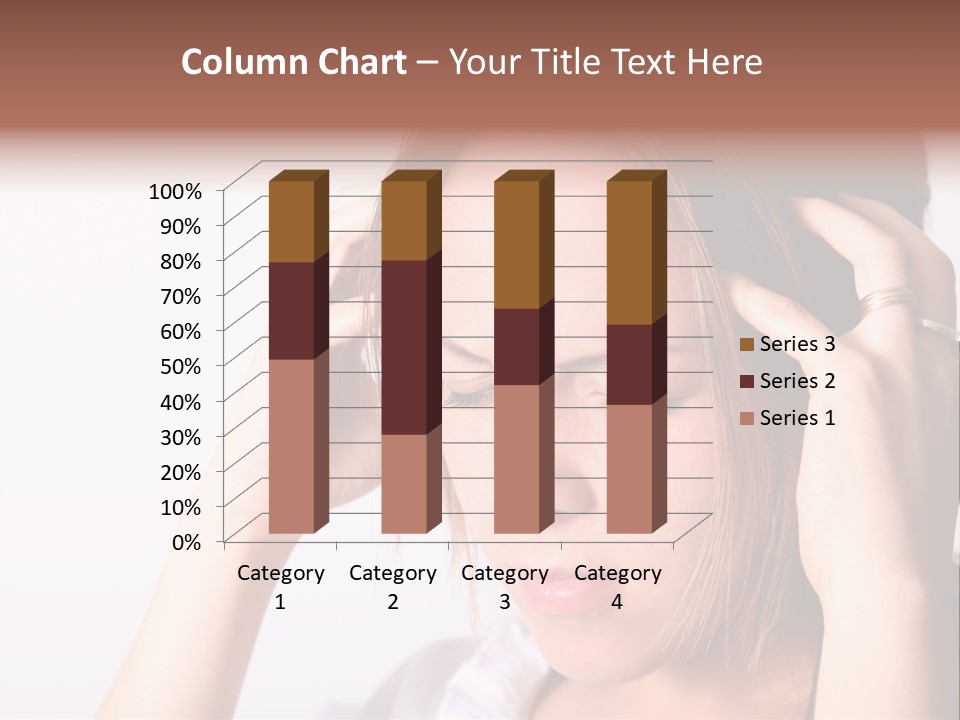 Sunset Woman White PowerPoint Template
