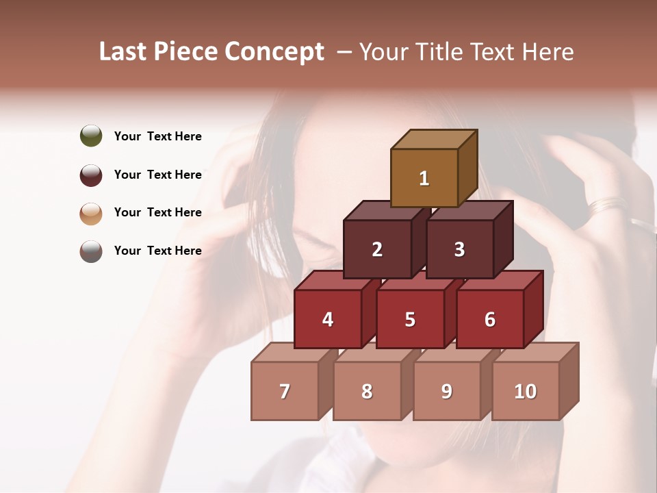 Sunset Woman White PowerPoint Template