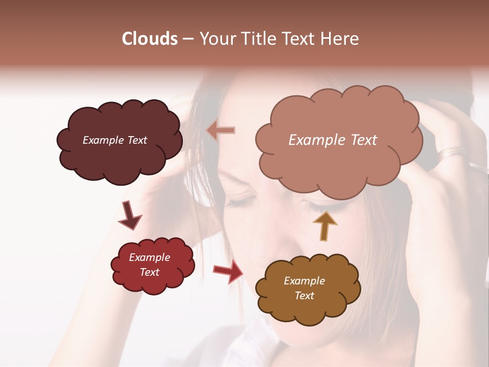 Sunset Woman White PowerPoint Template