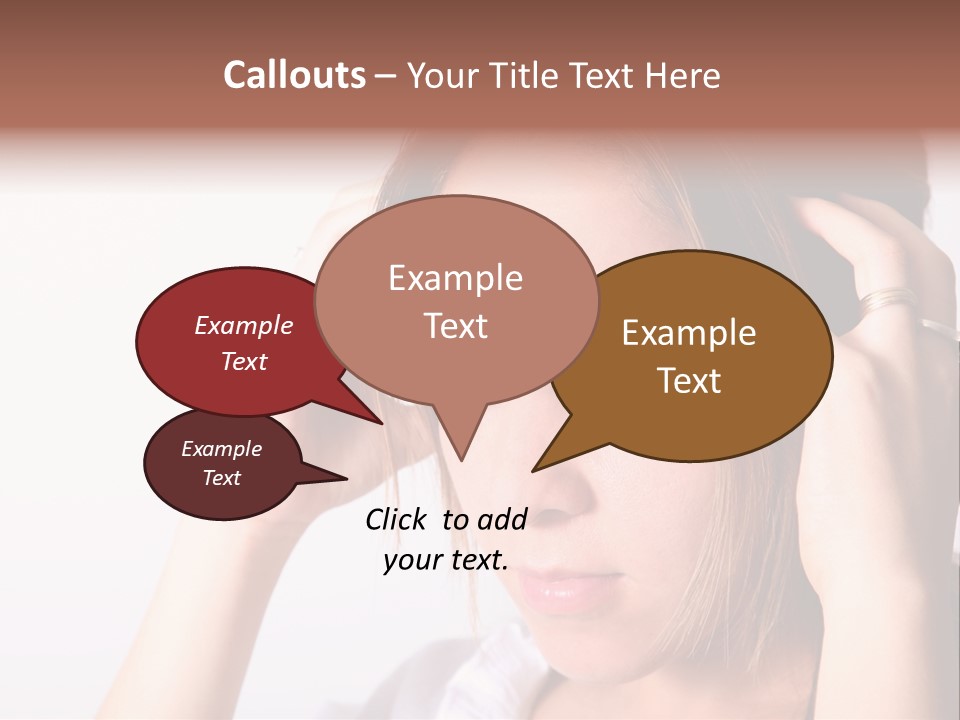 Sunset Woman White PowerPoint Template