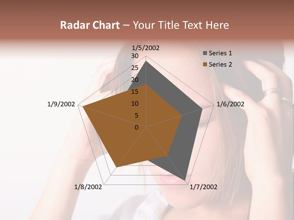 Sunset Woman White PowerPoint Template