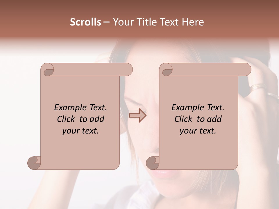 Sunset Woman White PowerPoint Template