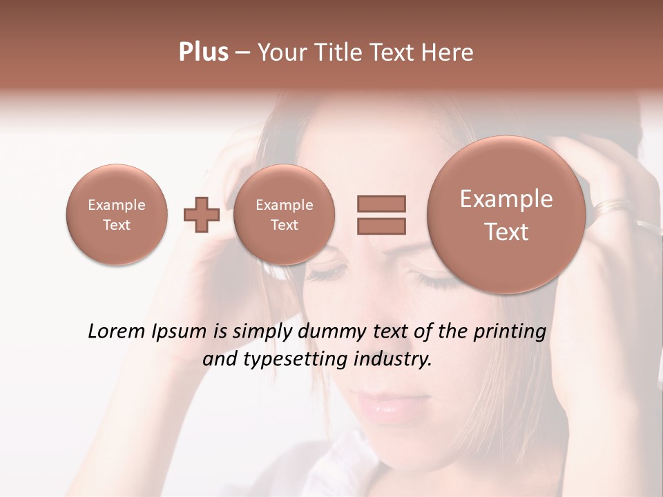 Sunset Woman White PowerPoint Template