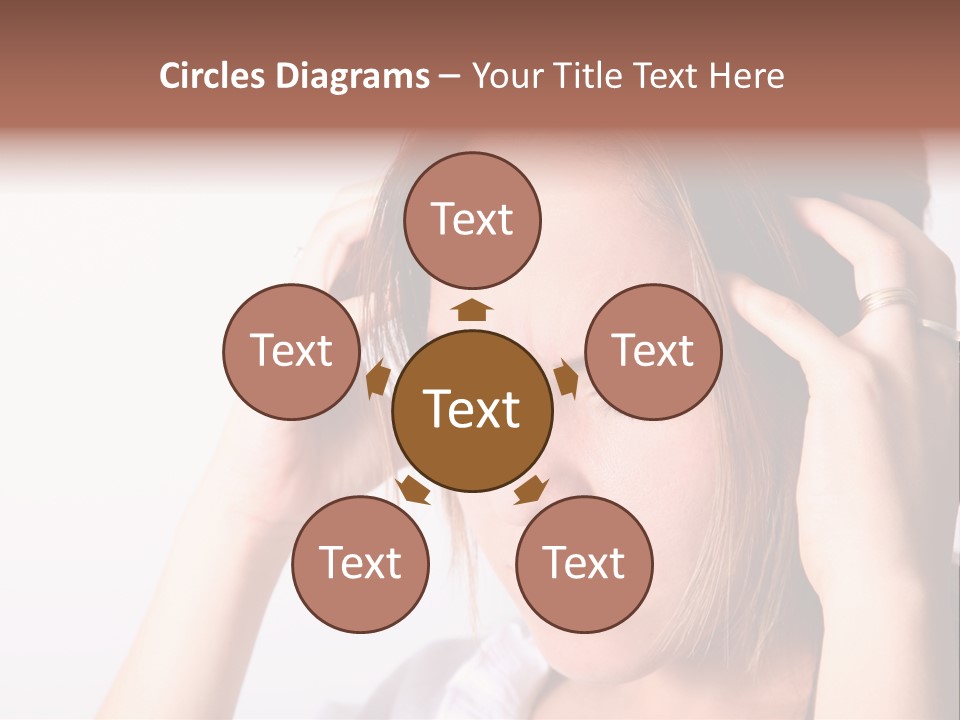 Sunset Woman White PowerPoint Template