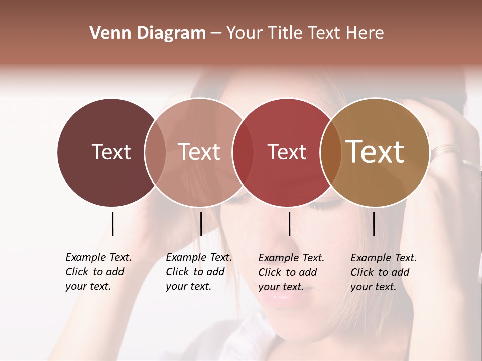 Sunset Woman White PowerPoint Template