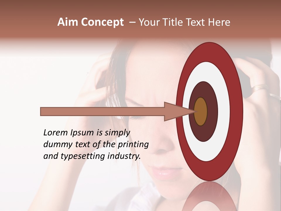 Sunset Woman White PowerPoint Template