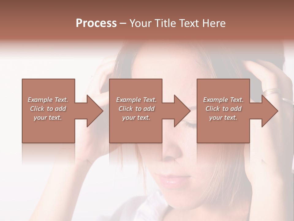 Sunset Woman White PowerPoint Template