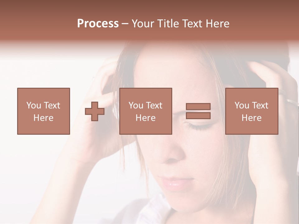 Sunset Woman White PowerPoint Template