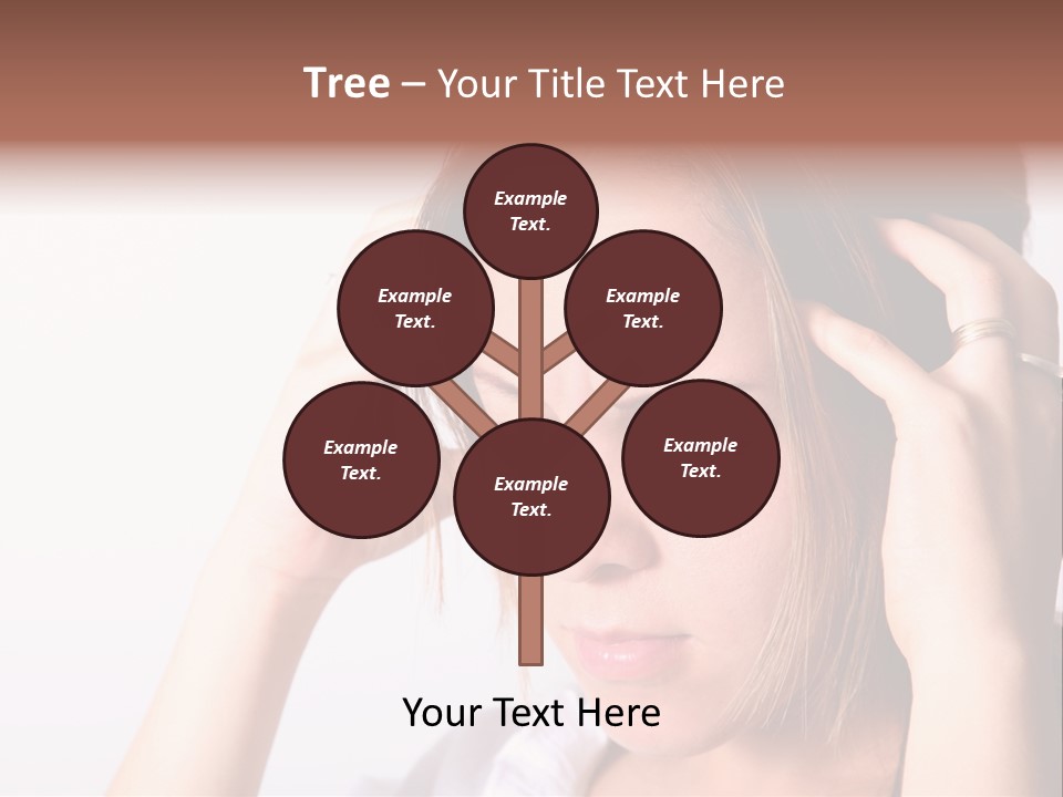 Sunset Woman White PowerPoint Template