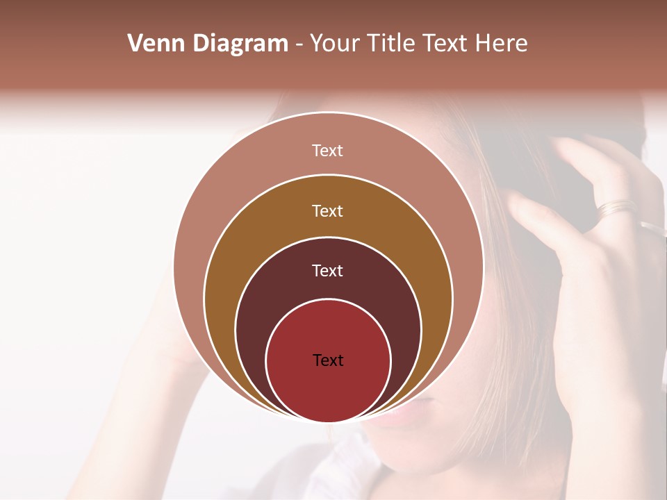 Sunset Woman White PowerPoint Template