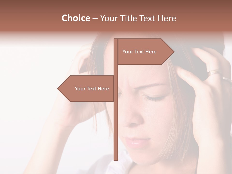 Sunset Woman White PowerPoint Template