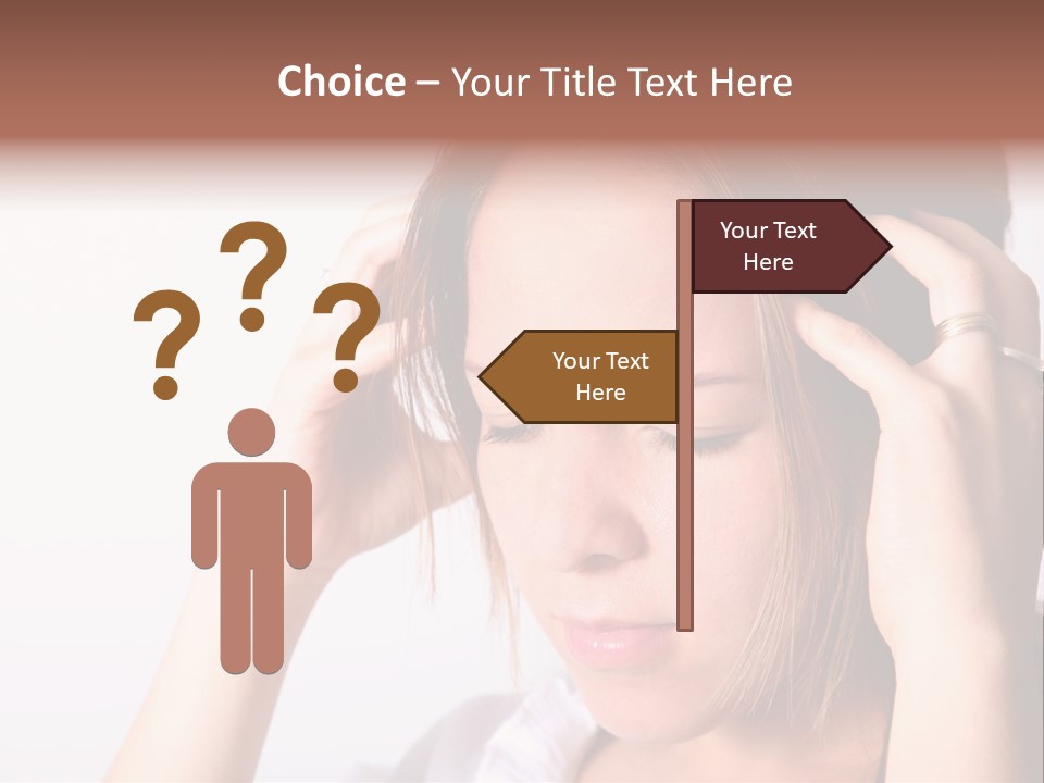 Sunset Woman White PowerPoint Template