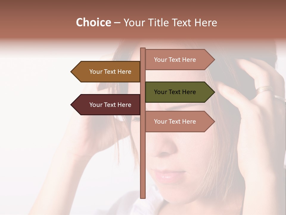 Sunset Woman White PowerPoint Template