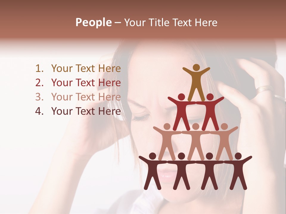 Sunset Woman White PowerPoint Template