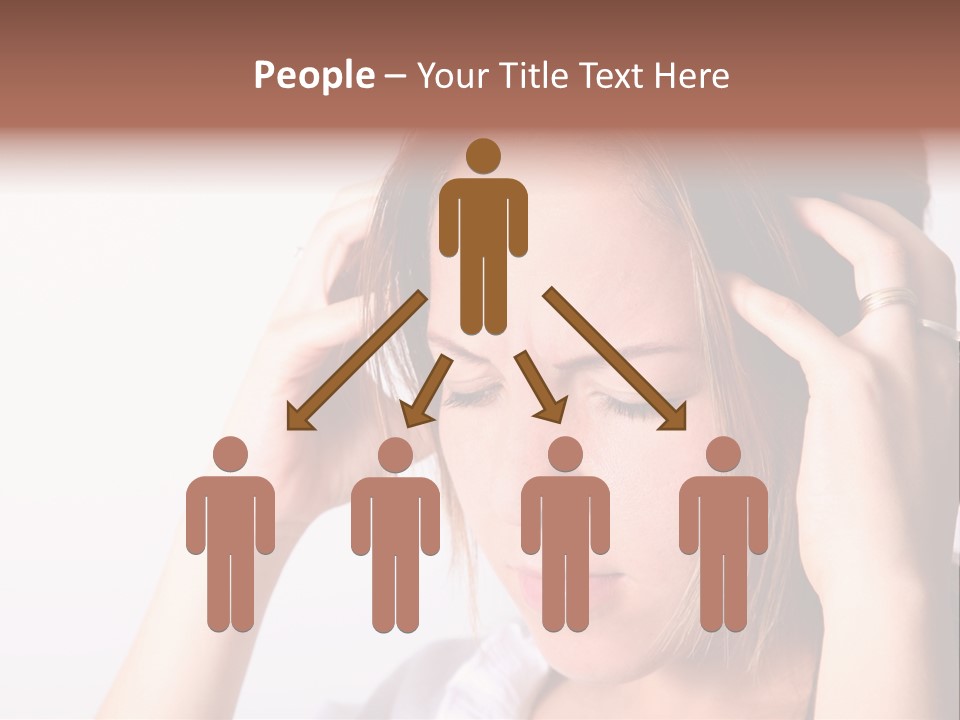 Sunset Woman White PowerPoint Template