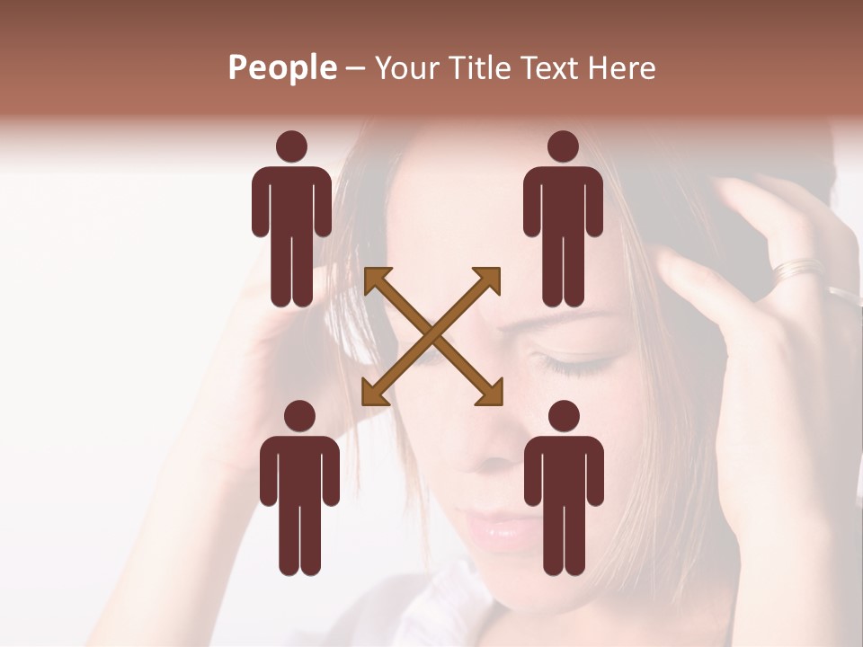 Sunset Woman White PowerPoint Template