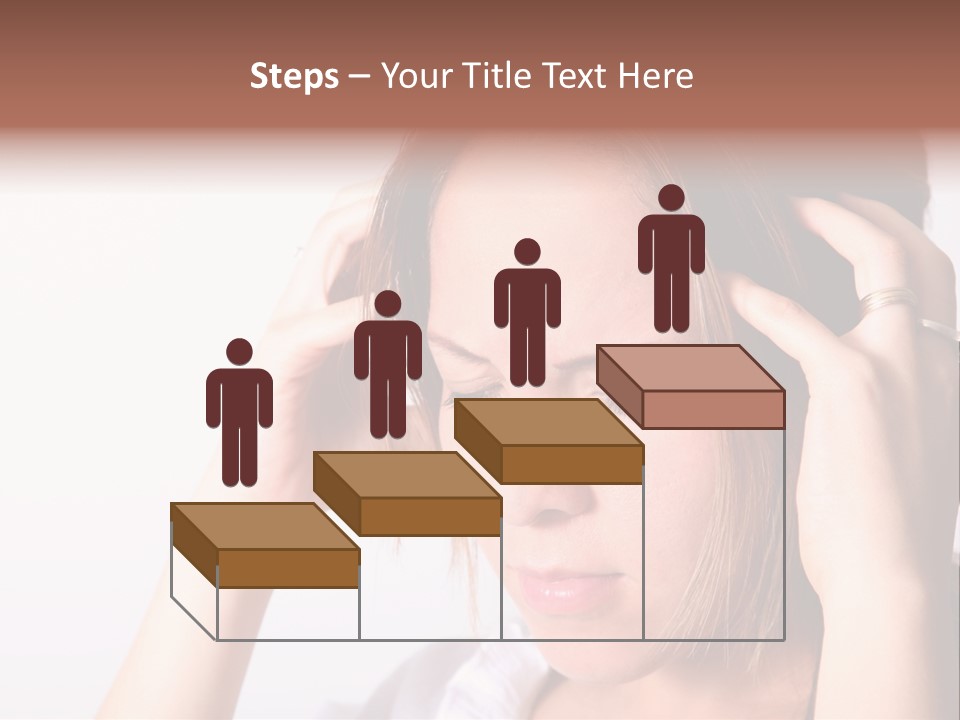 Sunset Woman White PowerPoint Template