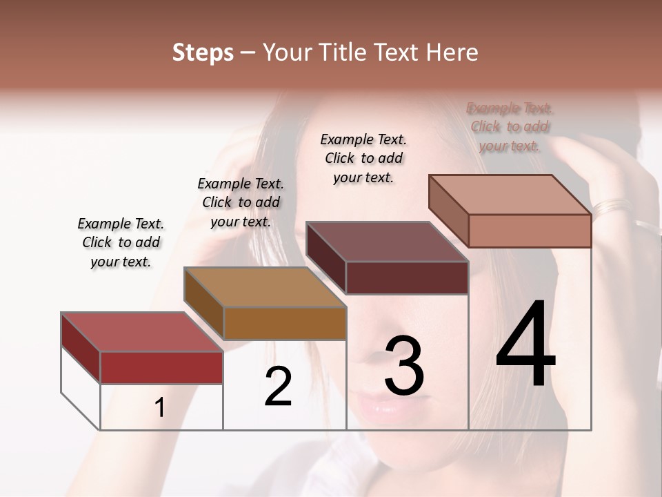 Sunset Woman White PowerPoint Template