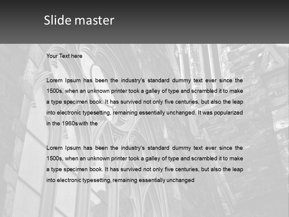 Woman Standing Caucasian PowerPoint Template